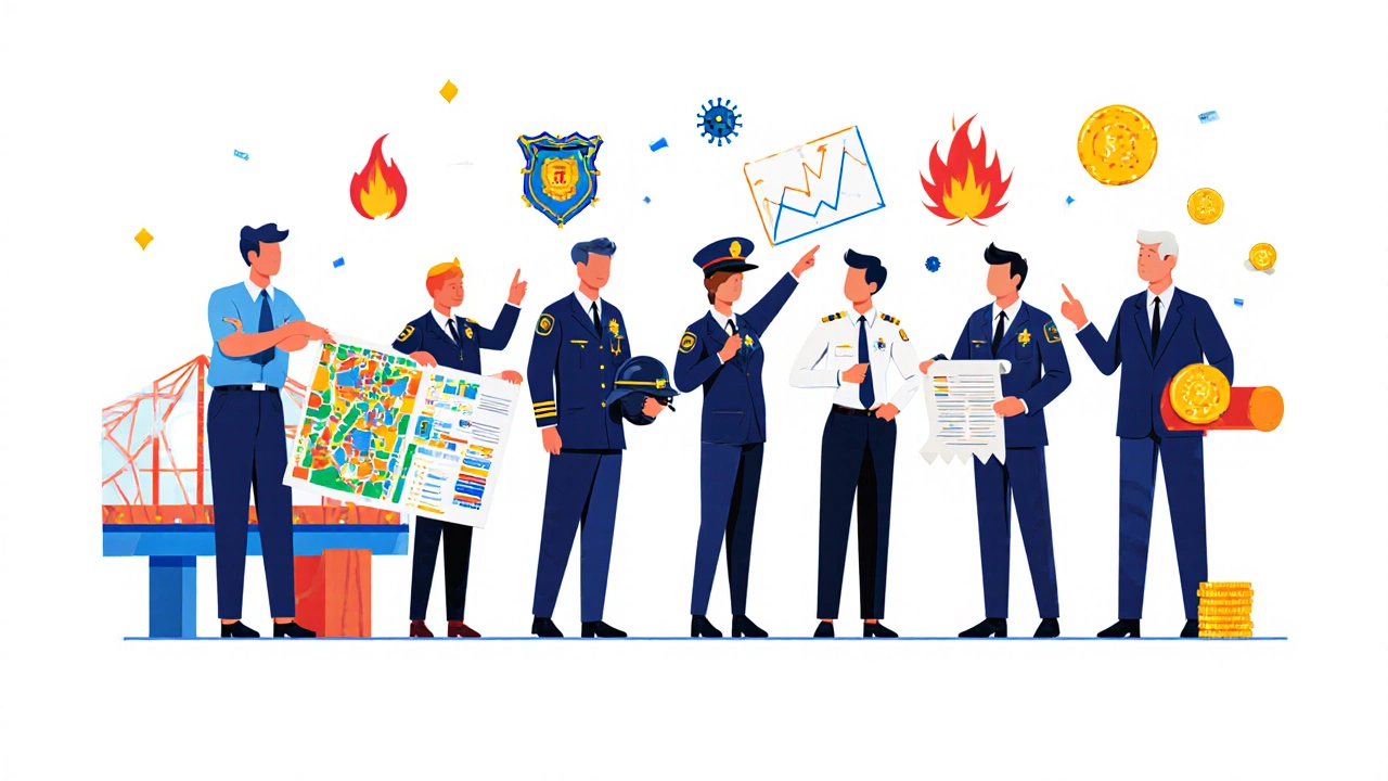 Illustration of various high‑paying city jobs shown with their signature tools and icons.
