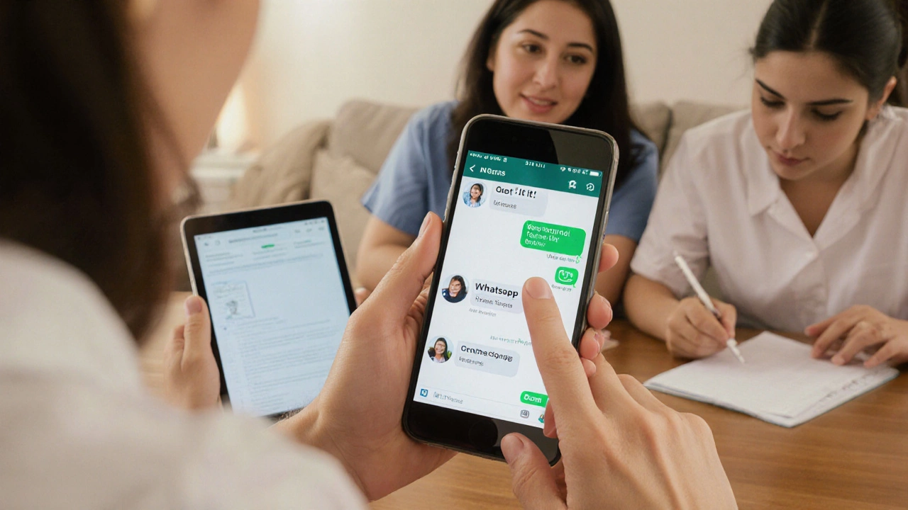 A teacher supports learners through WhatsApp and simple digital tools.