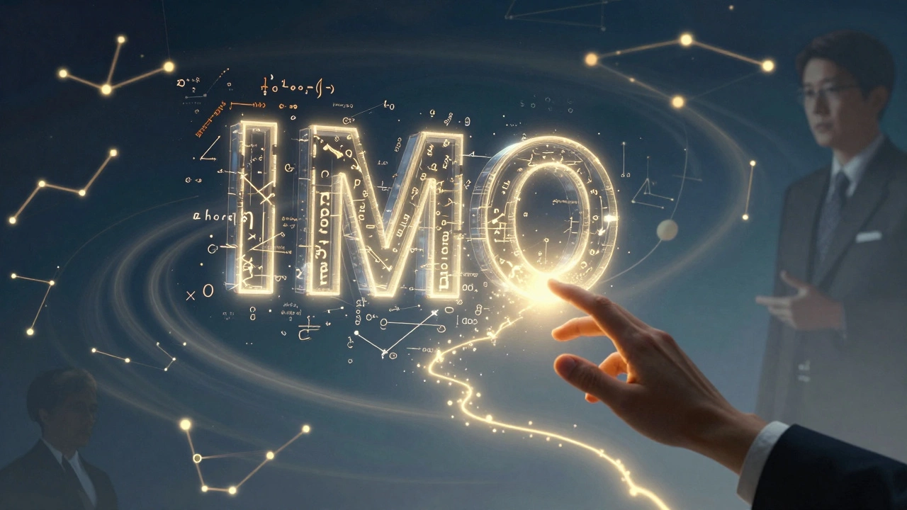 An abstract glowing mathematical problem unraveling into light, with silhouettes of famous mathematicians in the background.